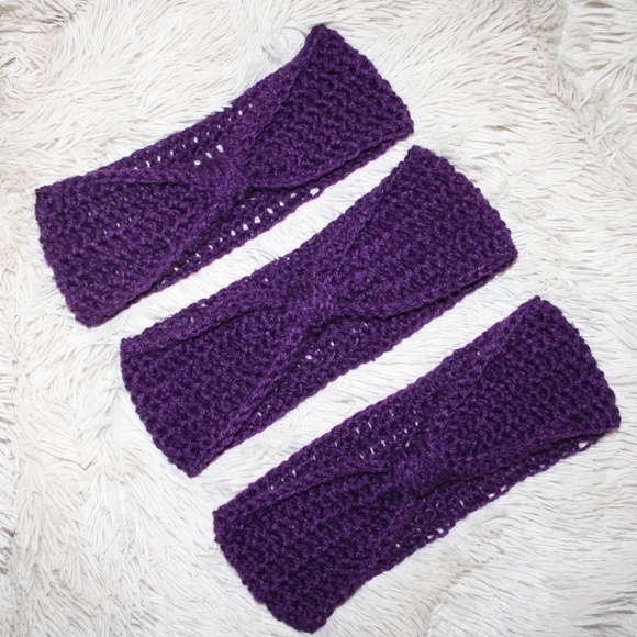 Grape Wine Knotted ear warmer headband NWOT - Picture 3 of 6